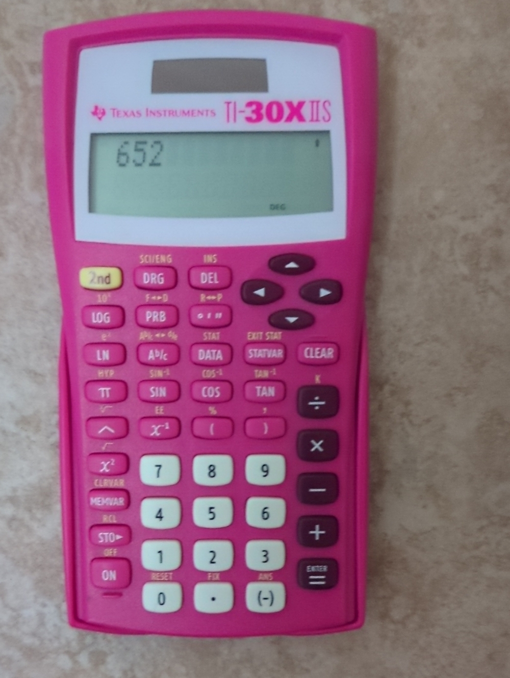 Texas Instruments TI-30X IIS Scientific Calculator — Hot Pink